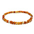 Orange Agate Elastic Bracelet Natural Stone, 4 mm Bead / 19 cm, Stability, Energy, Confidence
