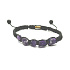 Amethyst raw bracelet natural stone, hand knitted, adjustable size, stone of kings and bishops