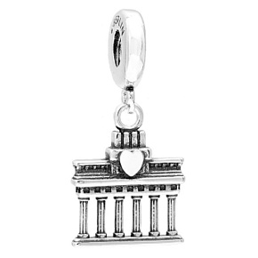 Sterling silver 925 Berlin, Brandenburg Gate, travel bracelet pendant