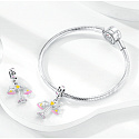 Sterling Silver 925 Luminous - Zodiac Sign Libra, Bracelet Pendant