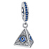 Charm Sterling silver 925 Egypt Pyramid - all-seeing eye, travel bracelet pendant