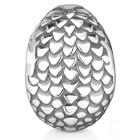 Charm Sterling silver 925 Game of Thrones, Dragon Egg, bracelet bead, movie