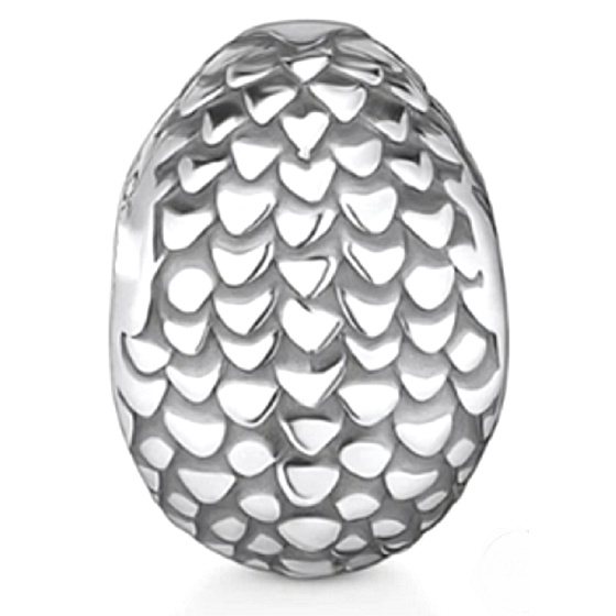Charm Sterling silver 925 Game of Thrones, Dragon Egg, bracelet bead, movie