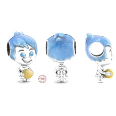 Charm Sterling silver 925 Disney Pixar Joy glow in the dark Memory Orb, bead on bracelet movie