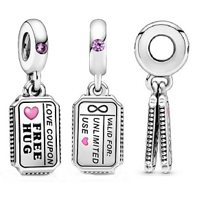 Charm Sterling Silver 925 Love Coupon Set, Love Bracelet Pendant Charm Sterling Silver 925 Love Coupon Set, Love Bracelet Pendant