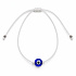 Nazar blue eye – white string bracelet with adjustable size | Protection talisman