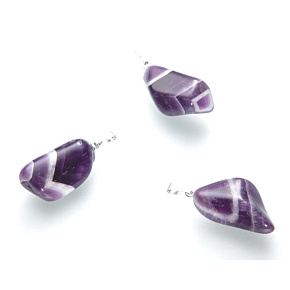 Amethyst Malawi Trommel pendant natural stone M, approx. 2,5 cm, stone of kings and bishops