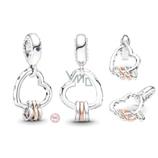 Charm Sterling silver 925 Heart full of hearts, 3in1 love bracelet pendant Charm Sterling silver 925 Heart full of hearts, 3in1 love bracelet pendant