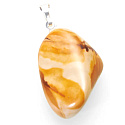 Limnoquartzite Troml pendant natural stone S, stone of the earth, purity and new beginnings