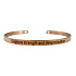 Stainless steel bracelet rose gold with engraving Capture strength and determination, open cuff, 4 mm