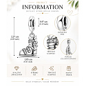 Charm Ski Boot – Winter Adventure | Bracelet Charm, 925 Silver, Symbol of Mountains and Skiing, Sport