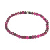 Ruby facet bracelet elastic natural stone, ball 4 mm / 16 - 17 cm, stone of love, passion, leadership
