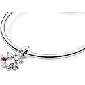 Charm Sterling silver 925 Disney Minnie Mouse & Mickey Mouse kissing, bracelet pendant