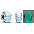 Charm Sterling Silver 925 Luminous Disney Cinderella Murano Glass, Bead for Bracelet Movie
