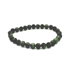 Jasper Kambaba bracelet elastic natural stone, ball 6 mm / 16 - 17 cm, stone of positive energy
