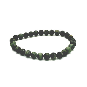 Jasper Kambaba bracelet elastic natural stone, ball 6 mm / 16 - 17 cm, stone of positive energy