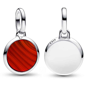 Charm Sterling Silver 925 Mini Locket Red Imitation Agate, Bracelet Pendant Symbol Charm Sterling Silver 925 Mini Locket Red Imitation Agate, Bracelet Pendant Symbol