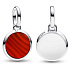 Charm Sterling Silver 925 Mini Locket Red Imitation Agate, Bracelet Pendant Symbol