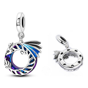 Charm Drak modrý, korálek na náramek zvíře Charm Drak modrý, korálek na náramek zvíře