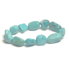 Tyrkenite Troml bracelet elastic natural stone made of shiny and rounded stones 16 - 17 cm, stone of young people, looking for a life goal