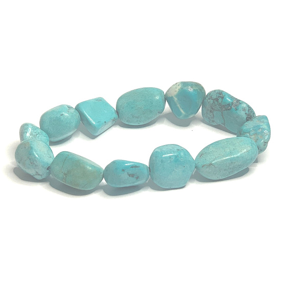 Tyrkenite Troml bracelet elastic natural stone made of shiny and rounded stones 16 - 17 cm, stone of young people, looking for a life goal