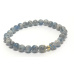K2 Azurite in Granite bracelet elastic natural stone, ball 8 mm / 23 cm