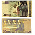 Talisman Gold plastic banknote 20 EUR
