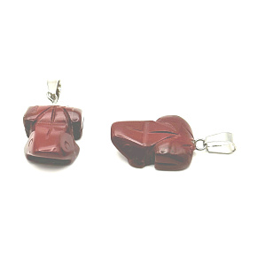 Jasper red Frog for luck pendant natural stone approx. 20 x 15 mm, full care stone Jasper red Frog for luck pendant natural stone approx. 20 x 15 mm, full care stone