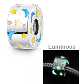 Charm Sterling silver 925 Luminous - Constellation, stopper, clip bead for sign bracelet