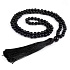 108 Mala Onyx necklace meditation jewelry, natural stone, knotted tassel, bead 8 mm