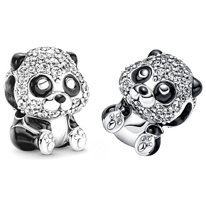 Sterling silver 925 Adorable panda bear, bead on animal bracelet
