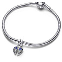 Charm Sterling silver 925 Shimmering split angel wings 2in1, bracelet pendant symbol