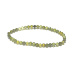 Green zircon faceted elastic bracelet natural stone, 4 mm bead / 19 cm, stone of memory, confidence, and success