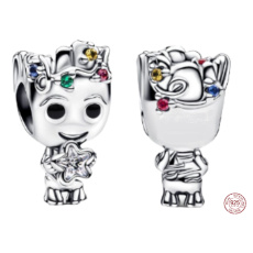 Charm Sterlingové stříbro 925 Marvel Star Wars Groot, korálek na náramek film