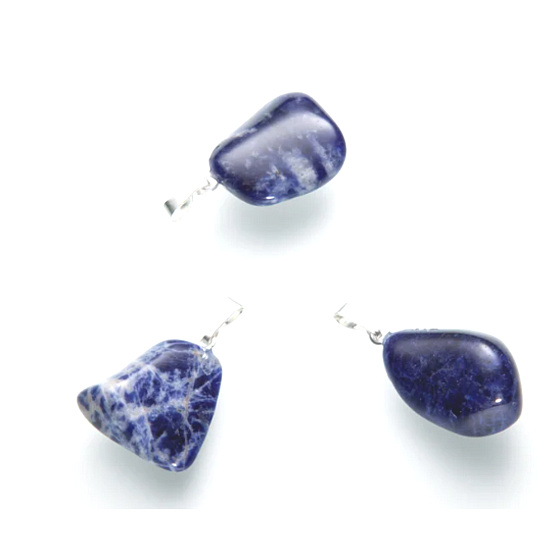 Sodalite Troml pendant natural stone, 2,2-3 cm, 1 piece, stone communication