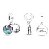 Sterling silver 925 Camping night sky - camping 2in1, bracelet pendant symbol