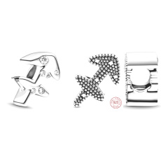 Charm Sterling silver 925 Zodiac sign Sparkling Sagittarius, bead for bracelet
