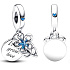 Sterling silver 925 Blossoming flower 2in1, pendant for bracelet family