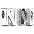 Sterling silver 925 Alphabet letter N, bead for bracelet