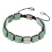 Aventurin zelený náramek pletený přírodní kámen, rozměr 10 x 10 x 5 mm / 18,5 cm, posuvné zapínání, kámen štěstí