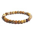 Coral fossil Chrysanthemum bracelet elastic natural stone, ball 6 mm / 16 - 17 cm