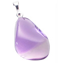 Amethyst Brazil Tumbler pendant natural stone, 2,2-3 cm, 1 piece, AAA quality, stone of kings and bishops