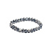 Labradorite black bracelet elastic natural stone, ball 6 mm / 16 - 17 cm, stone of transformation