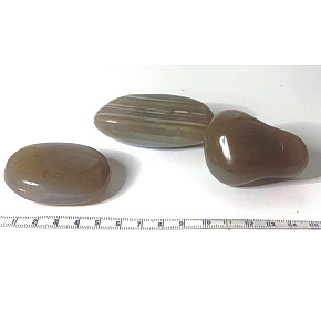Botswana Gray Agate Tumbled Natural Stone 40 - 100 g, 1 piece, brings success into life
