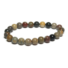 Jasper Ocean bracelet elastic natural stone, ball 8 mm / 16-17 cm, stone of positive energy