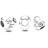 Charm Sterling silver 925 Heart, mother, clover, bead on bracelet family