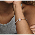 Sterling silver 925 Alphabet letter O, bracelet bead