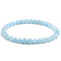 Aquamarine bracelet elastic natural stone, ball 6 mm / 16-17 cm, sailor stone, healing power of the ocean
