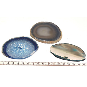 Agate blue slice, natural stone 1 piece