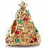 Sterling silver 925 Glittering Christmas tree gold, Christmas bracelet bead